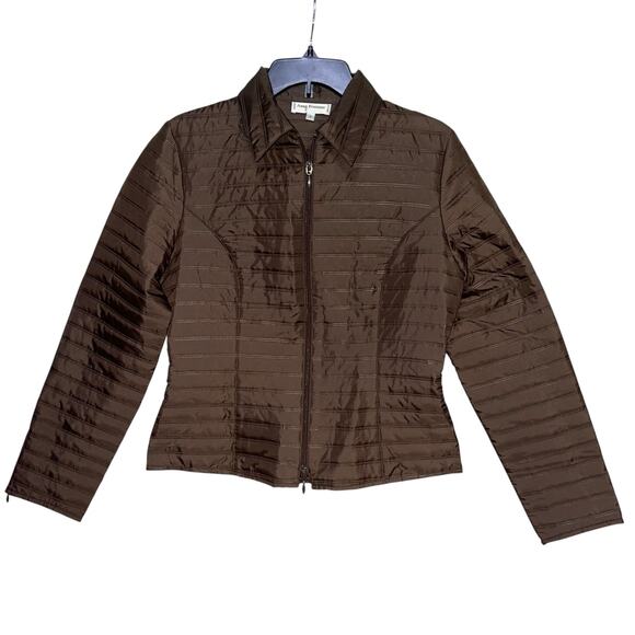 Anne Fontaine Puffer Jacket Quilted Cropped Transitional - Picture 1 of 9